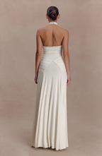 Ibiza Draped Halter Maxi Dress