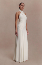 Ibiza Draped Halter Maxi Dress