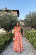 Floral Cut Out Wedding Guest Maxi Dress