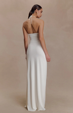 Santorini Gold Gown Maxi Dress