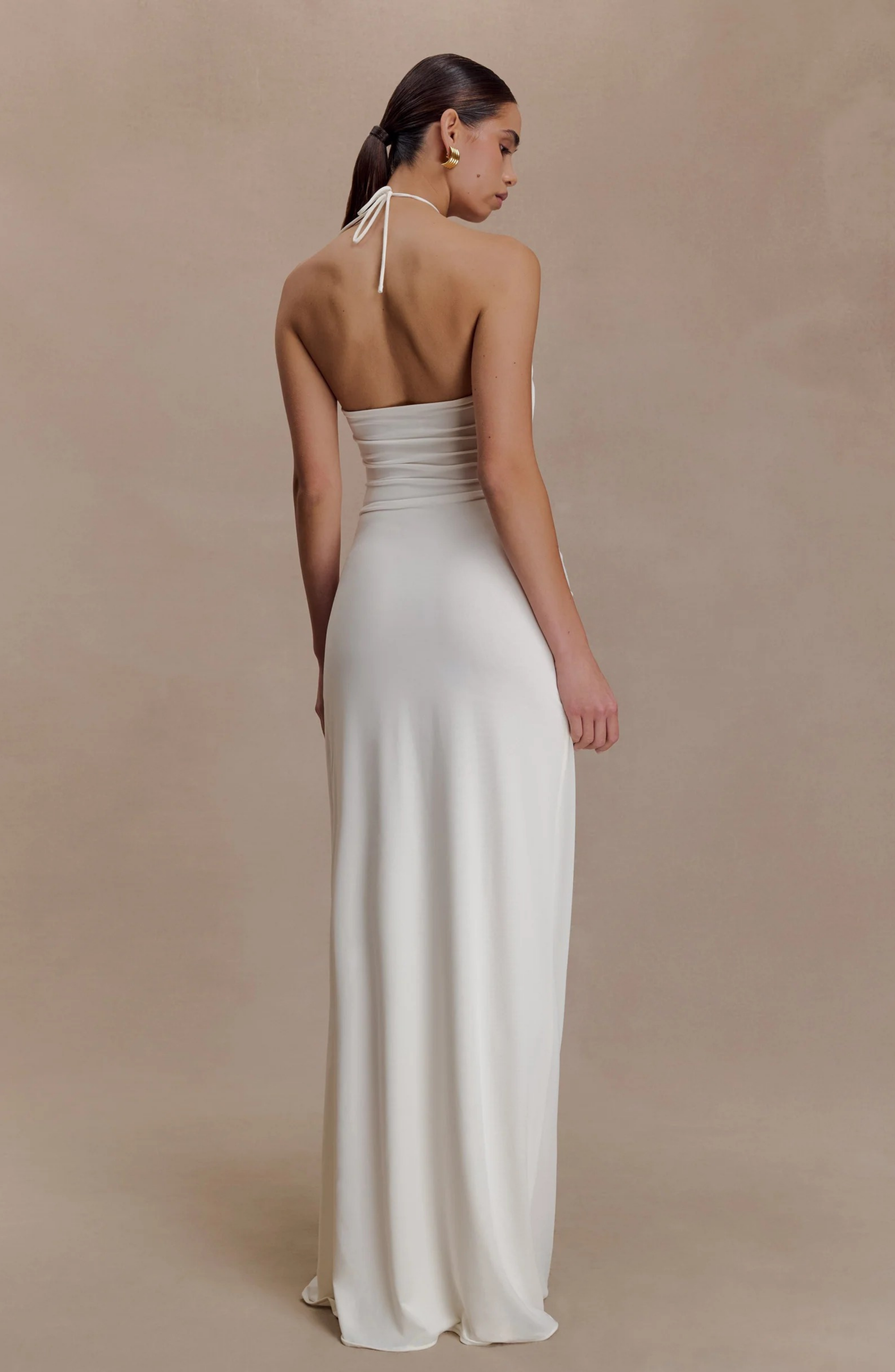 Santorini Gold Gown Maxi Dress