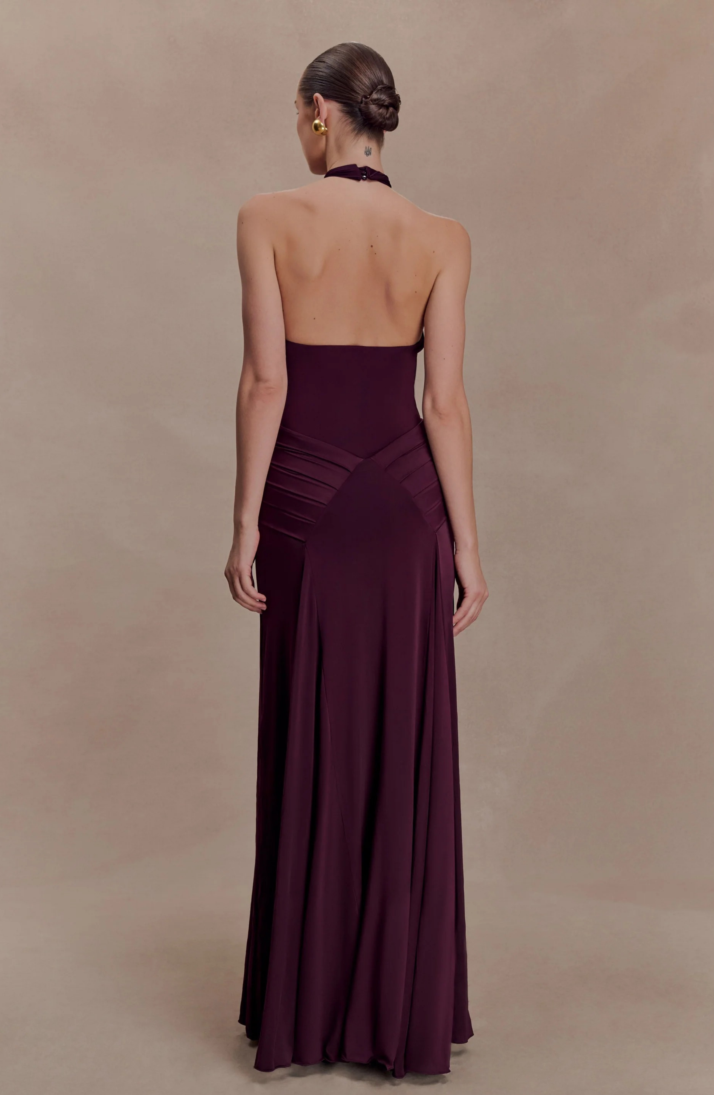 Ibiza Draped Halter Maxi Dress