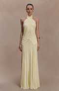 Ibiza Draped Halter Maxi Dress