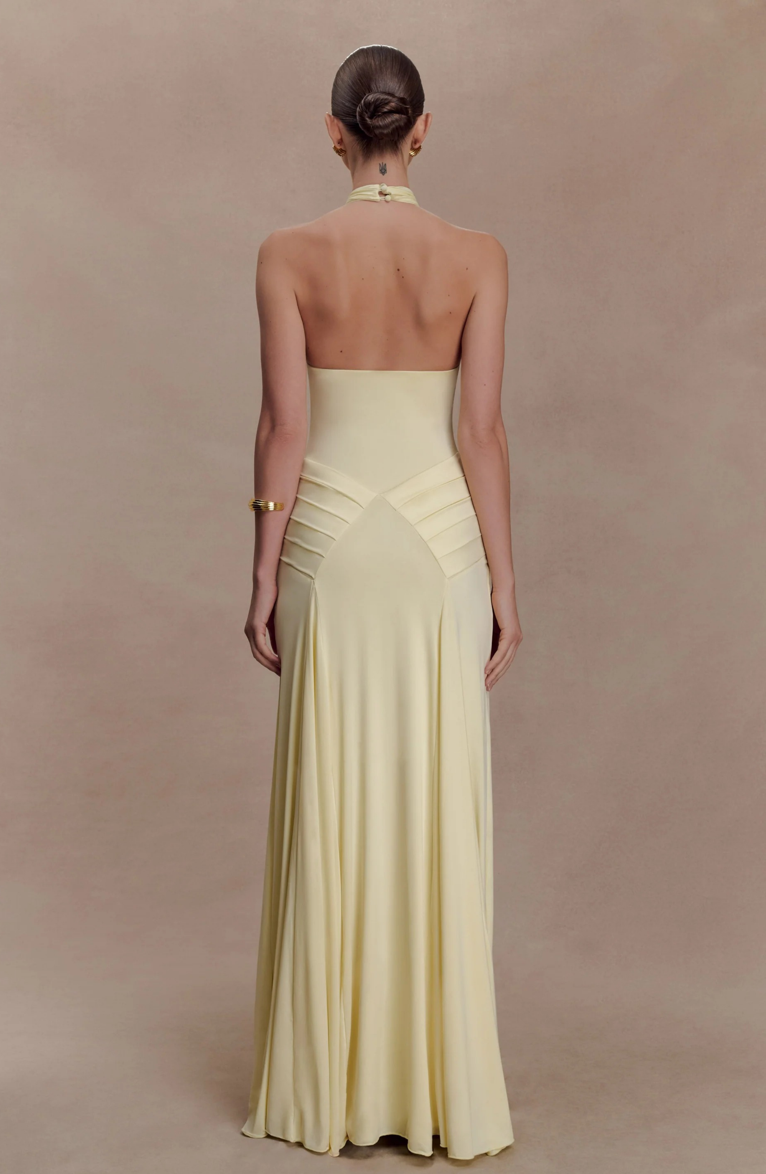 Ibiza Draped Halter Maxi Dress